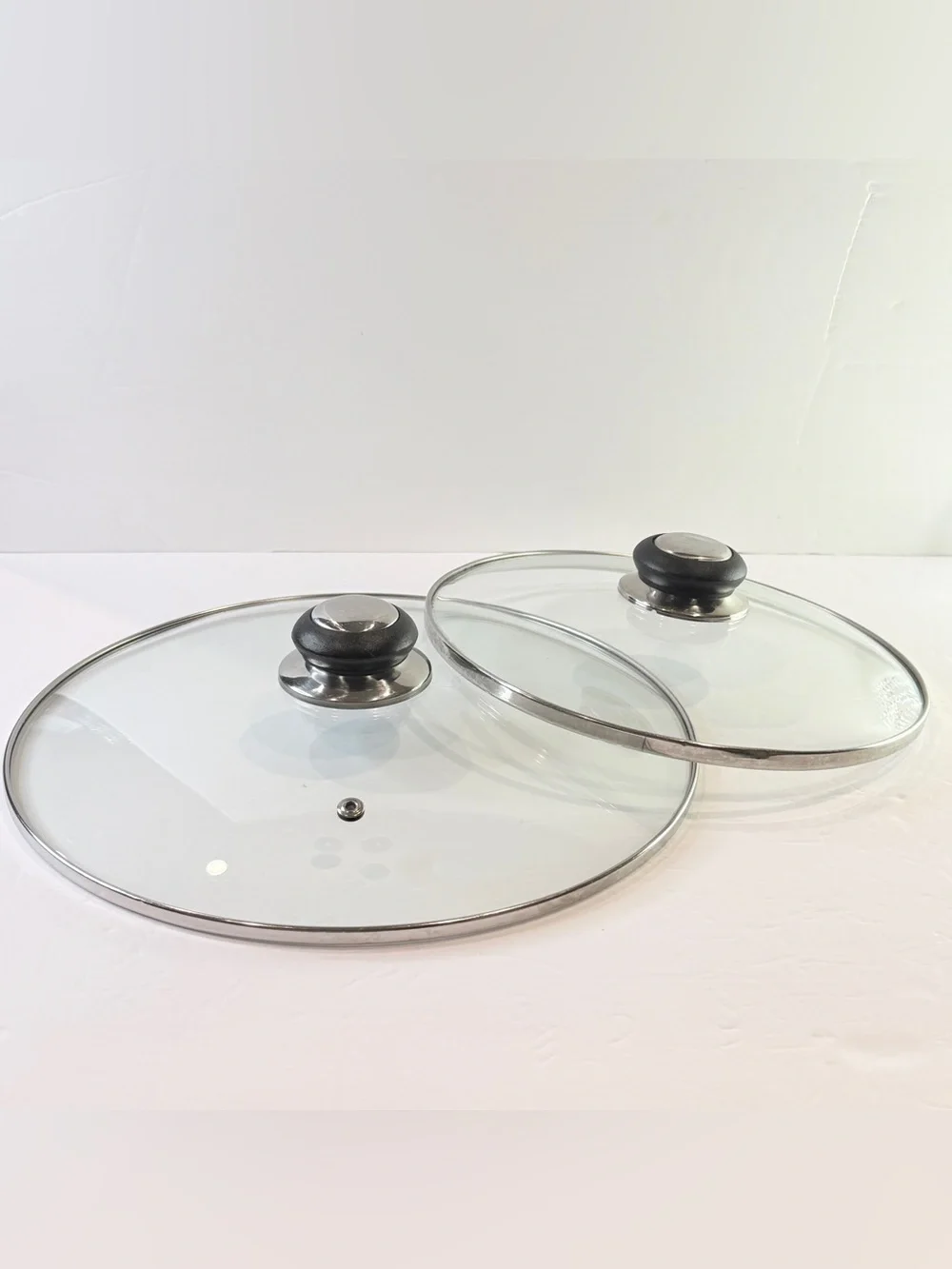 Tempered Glass Pot Lid Set 8” & 10” Stainless Steel Rim Replacement Covers